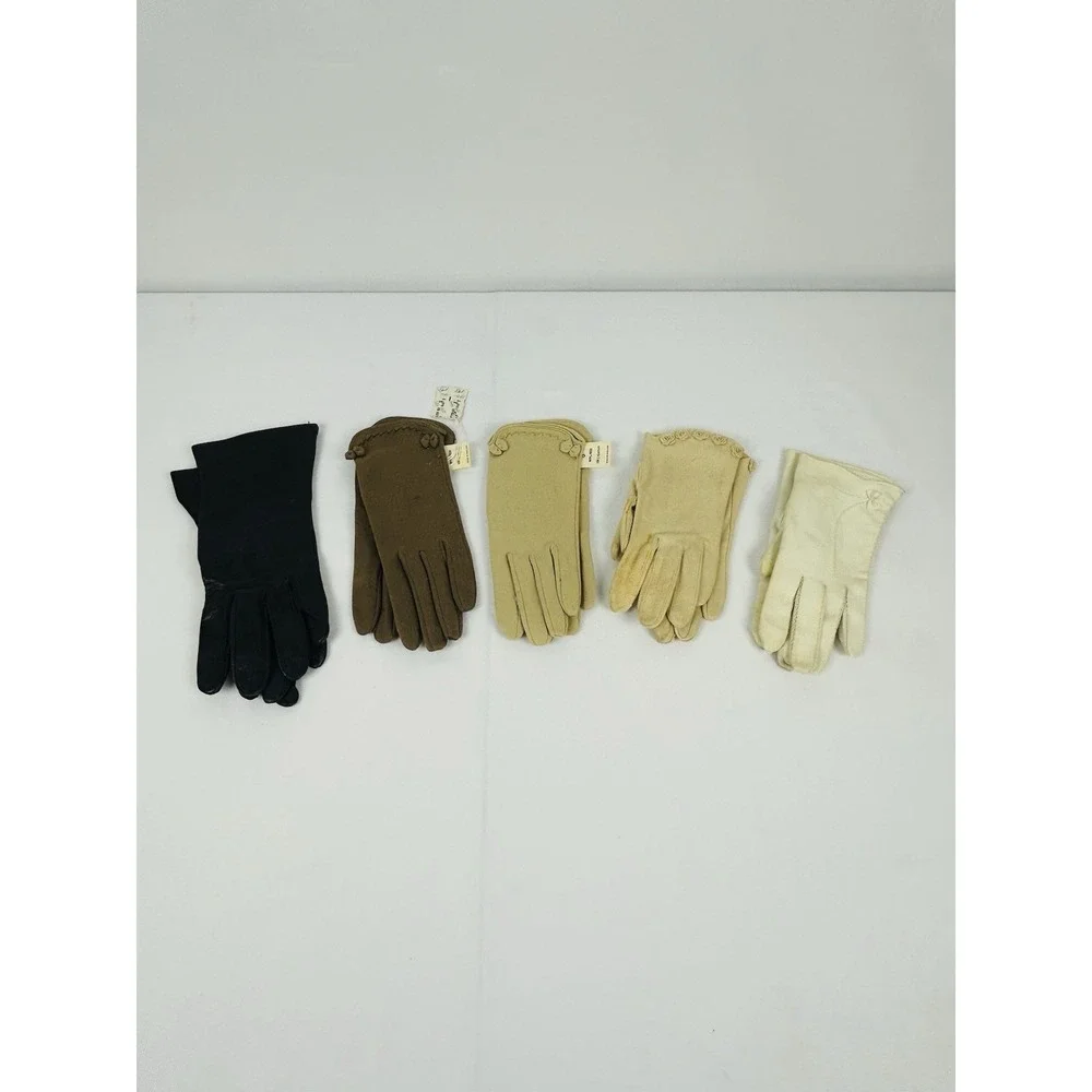 Lot of 5 Vintage Women's Gloves Grandma Dress